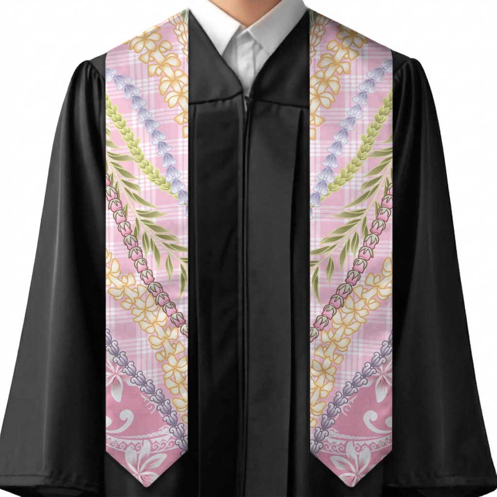 Pink Palaka Hawaii Leis Graduation Stole Hawaiian-plaid Elegant Tropical Vibes LT14 - Polynesian Pride
