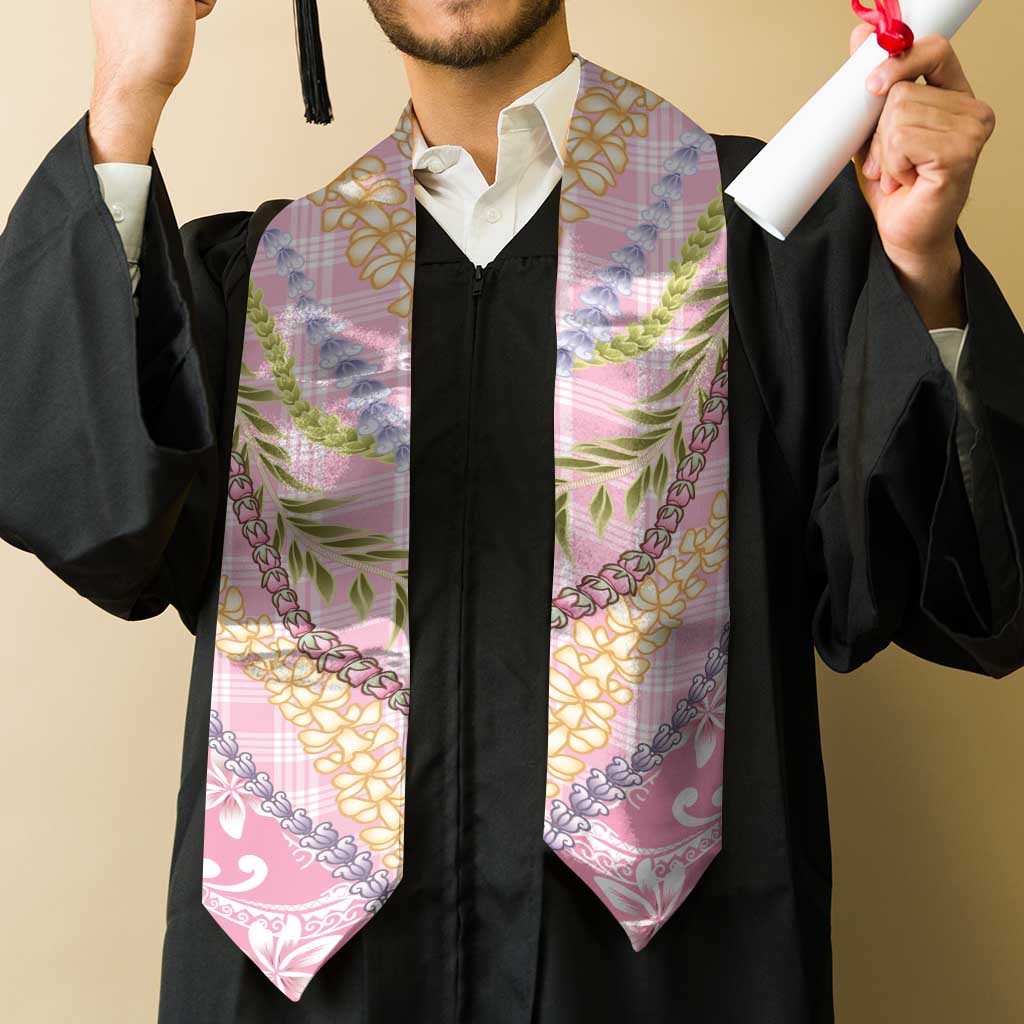 Pink Palaka Hawaii Leis Graduation Stole Hawaiian-plaid Elegant Tropical Vibes LT14 - Polynesian Pride