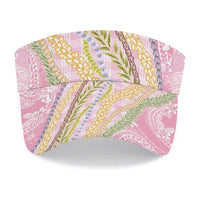 Pink Palaka Hawaii Leis Sun Visor Cap Hawaiian-plaid Elegant Tropical Vibes