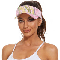 Pink Palaka Hawaii Leis Sun Visor Cap Hawaiian-plaid Elegant Tropical Vibes