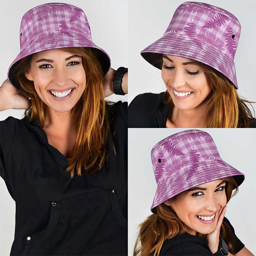 Pink Palaka Hawaii Palapalai Bucket Hat Hawaiian Fern LT14 - Polynesian Pride