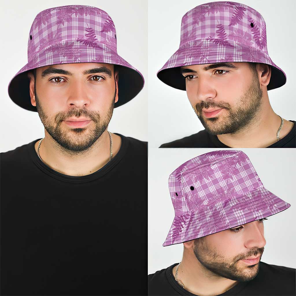 Pink Palaka Hawaii Palapalai Bucket Hat Hawaiian Fern LT14 - Polynesian Pride