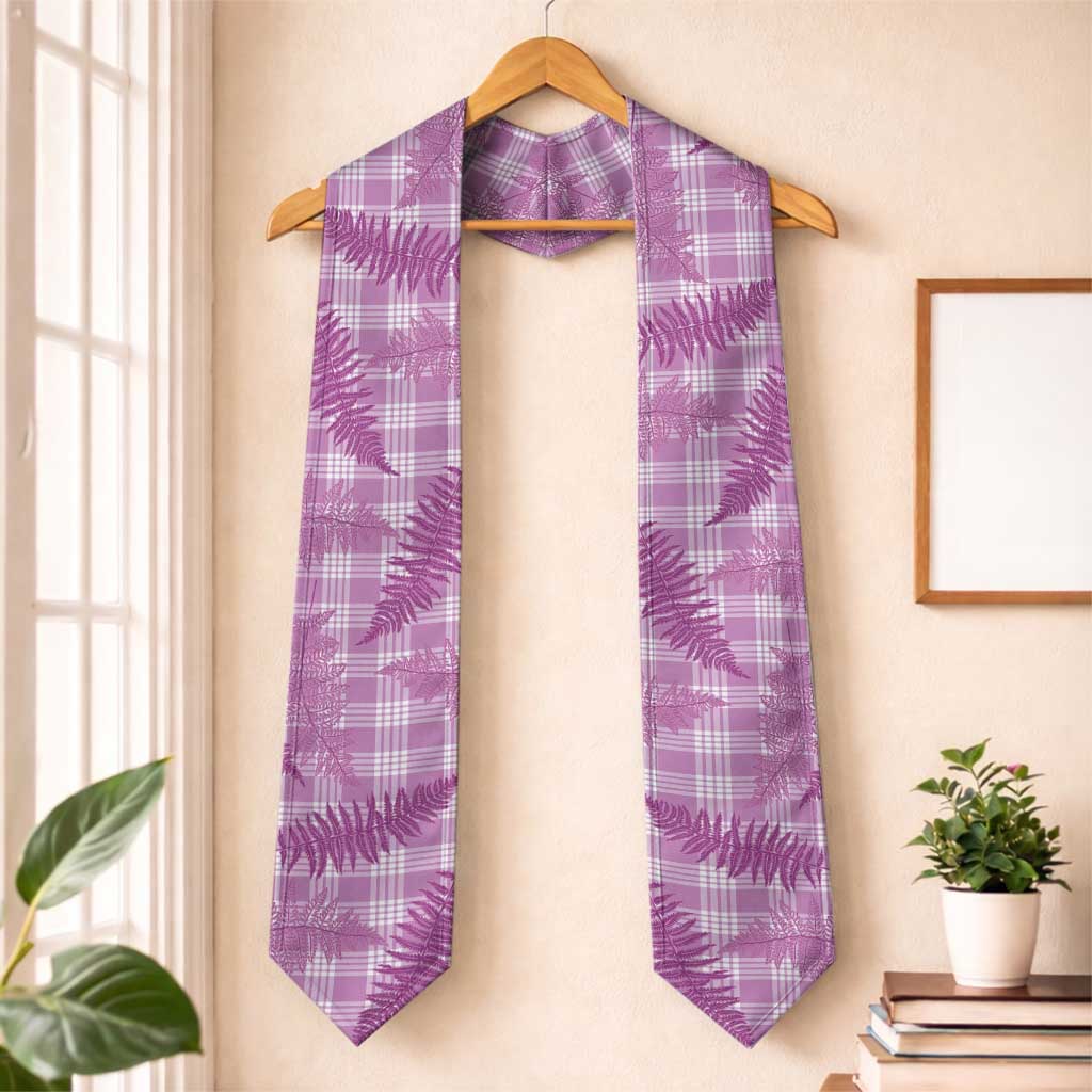 Pink Palaka Hawaii Palapalai Graduation Stole Hawaiian Fern