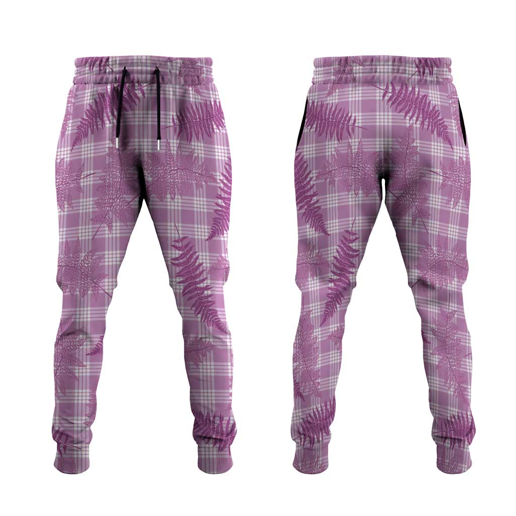 Pink Palaka Hawaii Palapalai Jogger Pants Hawaiian Fern