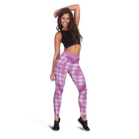 Pink Palaka Hawaii Palapalai Leggings Hawaiian Fern LT14 - Polynesian Pride