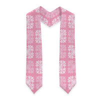 Pink Palaka Quilt Hawaii Graduation Stole Traditional Hawaii-plaid Pattern - Polynesian Pride