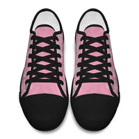 Pink Palaka Quilt Hawaii Low Top Shoes Traditional Hawaii-plaid Pattern - Polynesian Pride