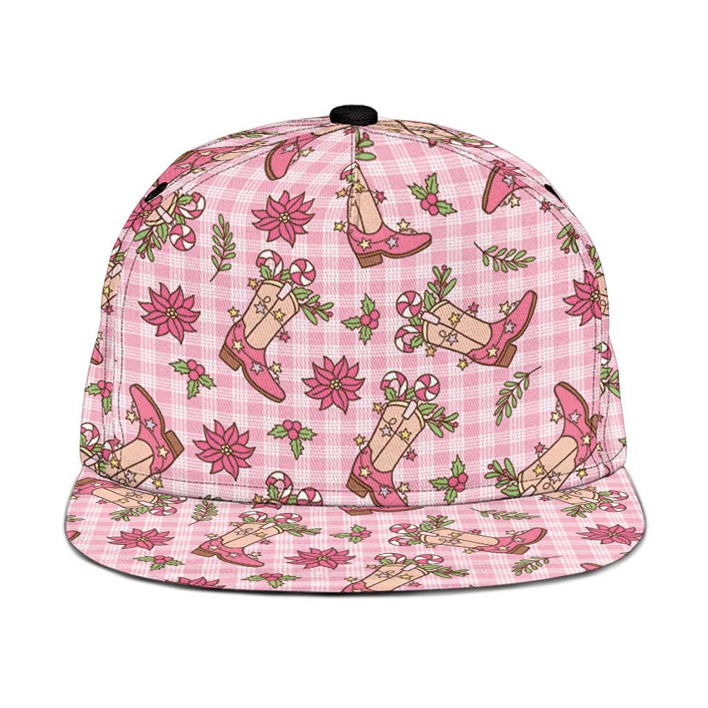 Pink Paniolo Palaka Hawaiian Cowgirl Christmas Snapback Cap - Polynesian Pride