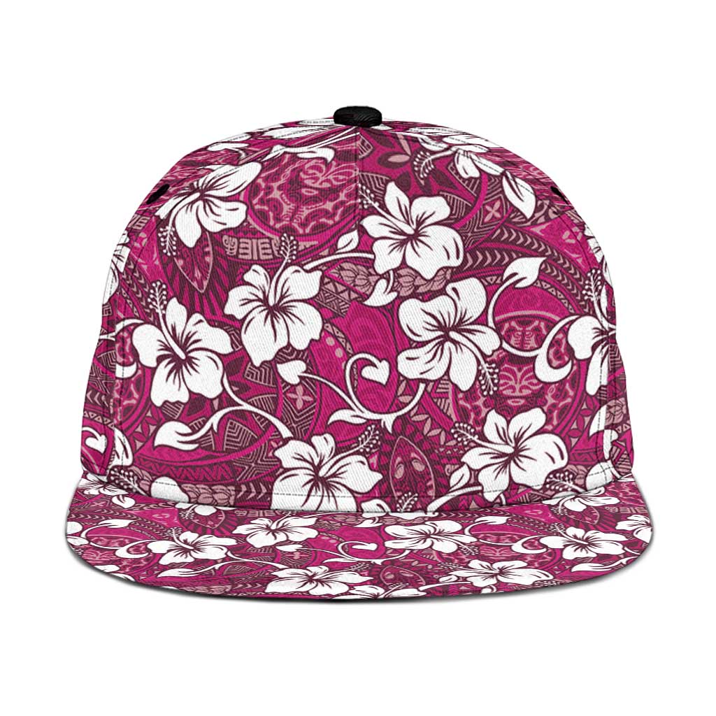 Piqi Bula Fiji Snapback Cap Fijian Tapa Seamless Hibiscus - Polynesian Pride
