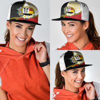 PNG Madang Provins Snapback Cap Papua New Guinea Plumeria Melanesian Pattern - Polynesian Pride