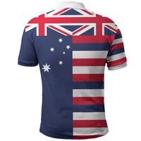 Hawaii and Australia Half Half Polo Shirt - LT03