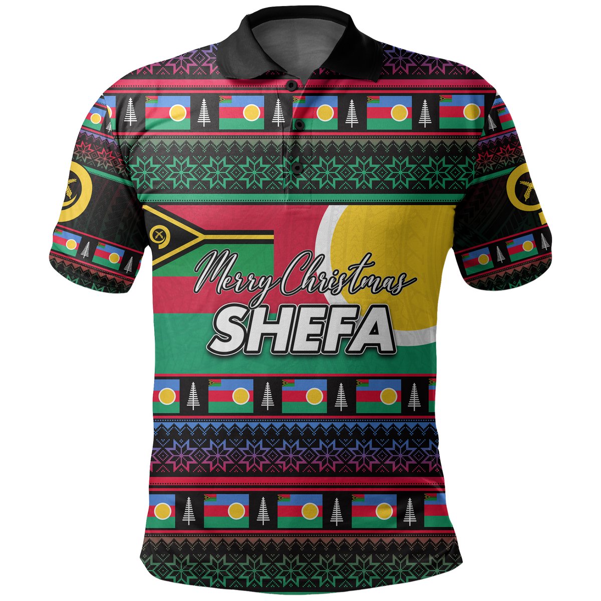 Shefa Province Polo Shirt Of Vanuatu Christmas LT6 Unisex Red - Polynesian Pride