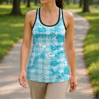 Polu Aloha Hawaii Hollow Tank Top Plumeria Lei With Palaka Motif - Polynesian Pride