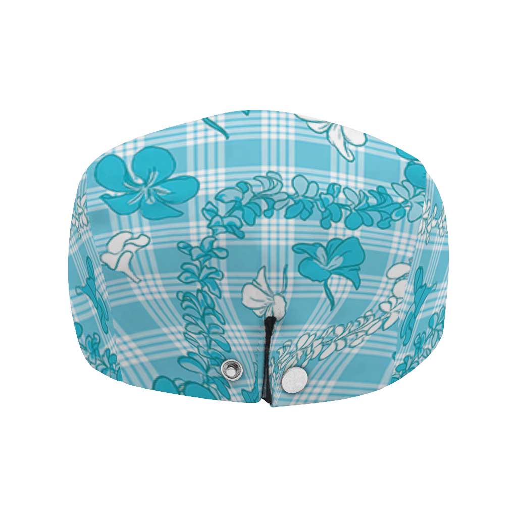 Polu Aloha Hawaii Jeff Hat Plumeria Lei With Palaka Motif - Polynesian Pride