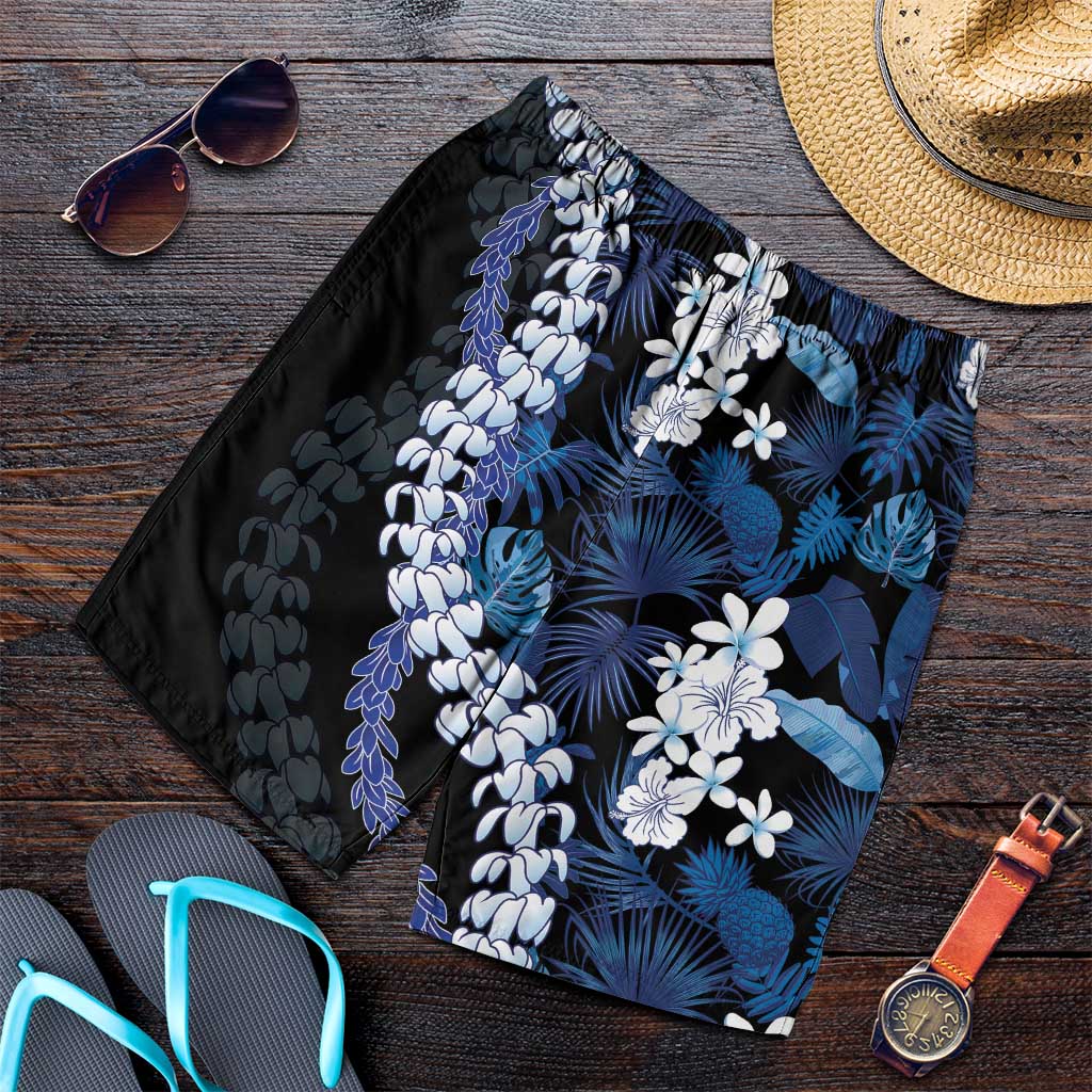 Polu Aloha Hawaii Lei Shorts for Men Tropical Flowers Elegant Vibe - Polynesian Pride