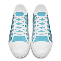 Polu Aloha Hawaii Low Top Shoes Plumeria Lei With Palaka Motif - Polynesian Pride