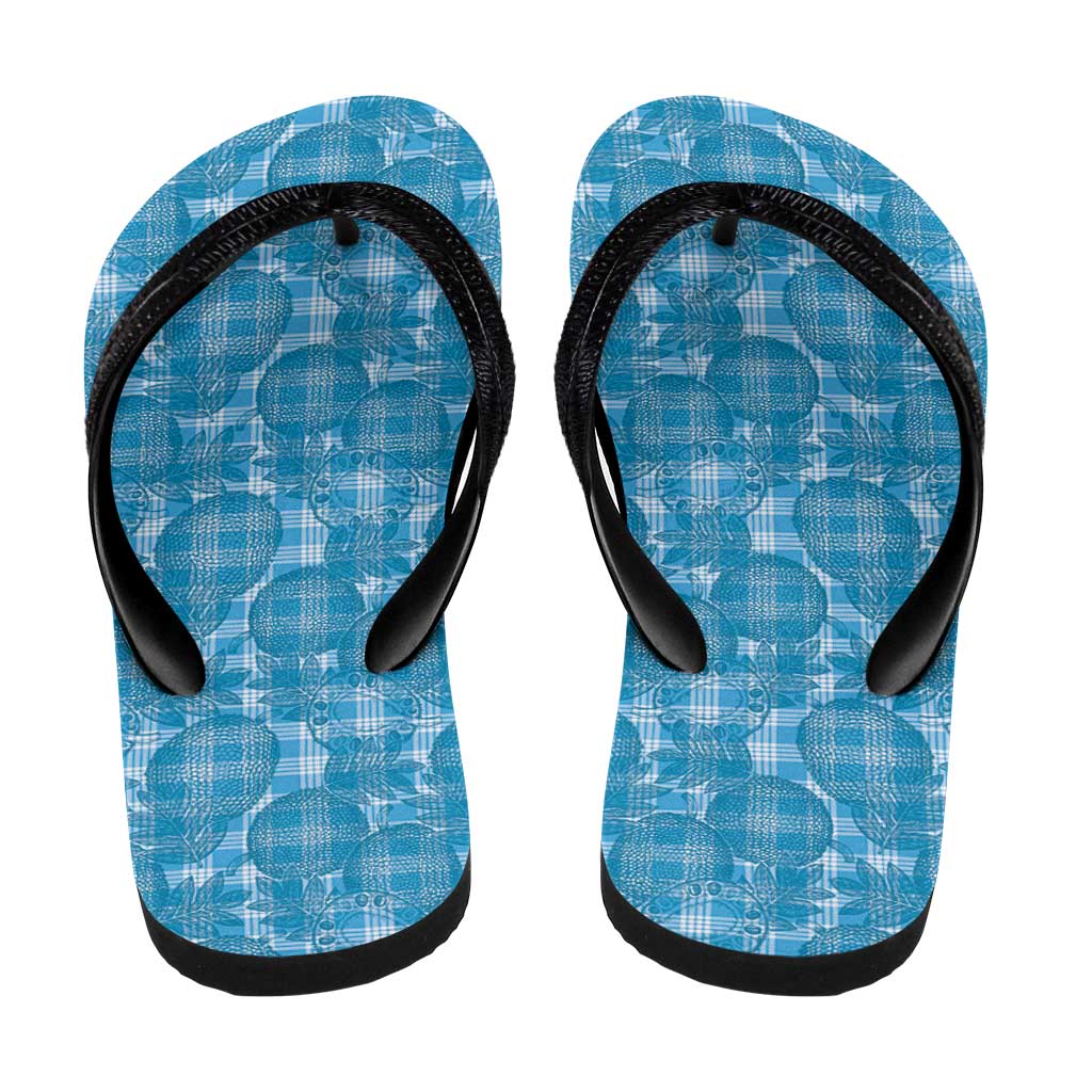 Polu Hawaii Breadfruit Palaka Motifs Flip Flops LT14 - Polynesian Pride