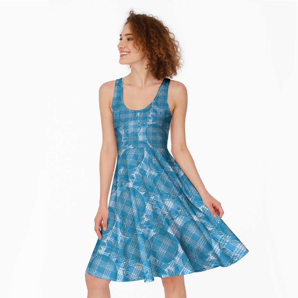 Polu Hawaii Breadfruit Palaka Motifs Midi Dress LT14 - Polynesian Pride
