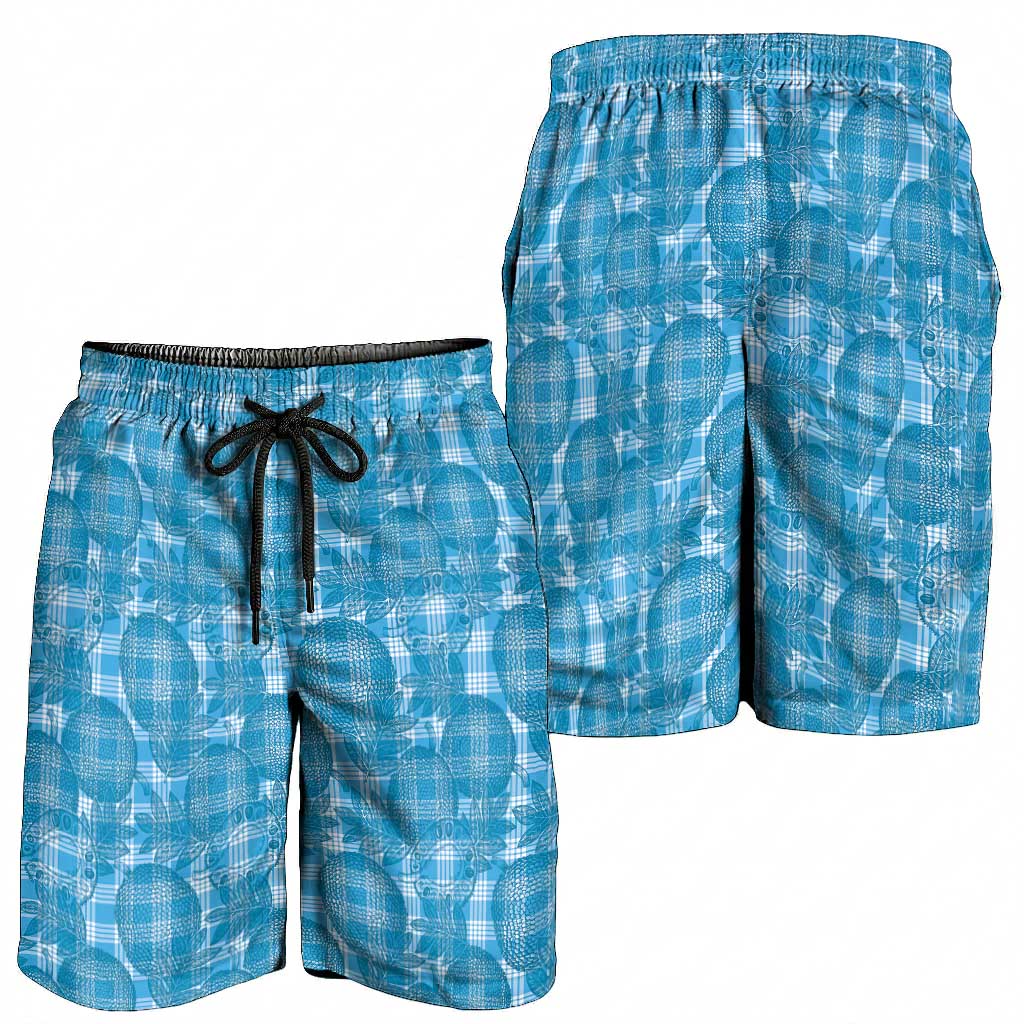 Polu Hawaii Breadfruit Palaka Motifs Shorts for Men LT14 - Polynesian Pride