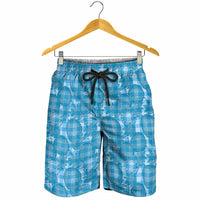 Polu Hawaii Breadfruit Palaka Motifs Shorts for Men LT14 - Polynesian Pride