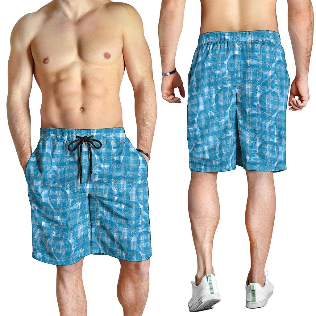Polu Hawaii Breadfruit Palaka Motifs Shorts for Men LT14 - Polynesian Pride
