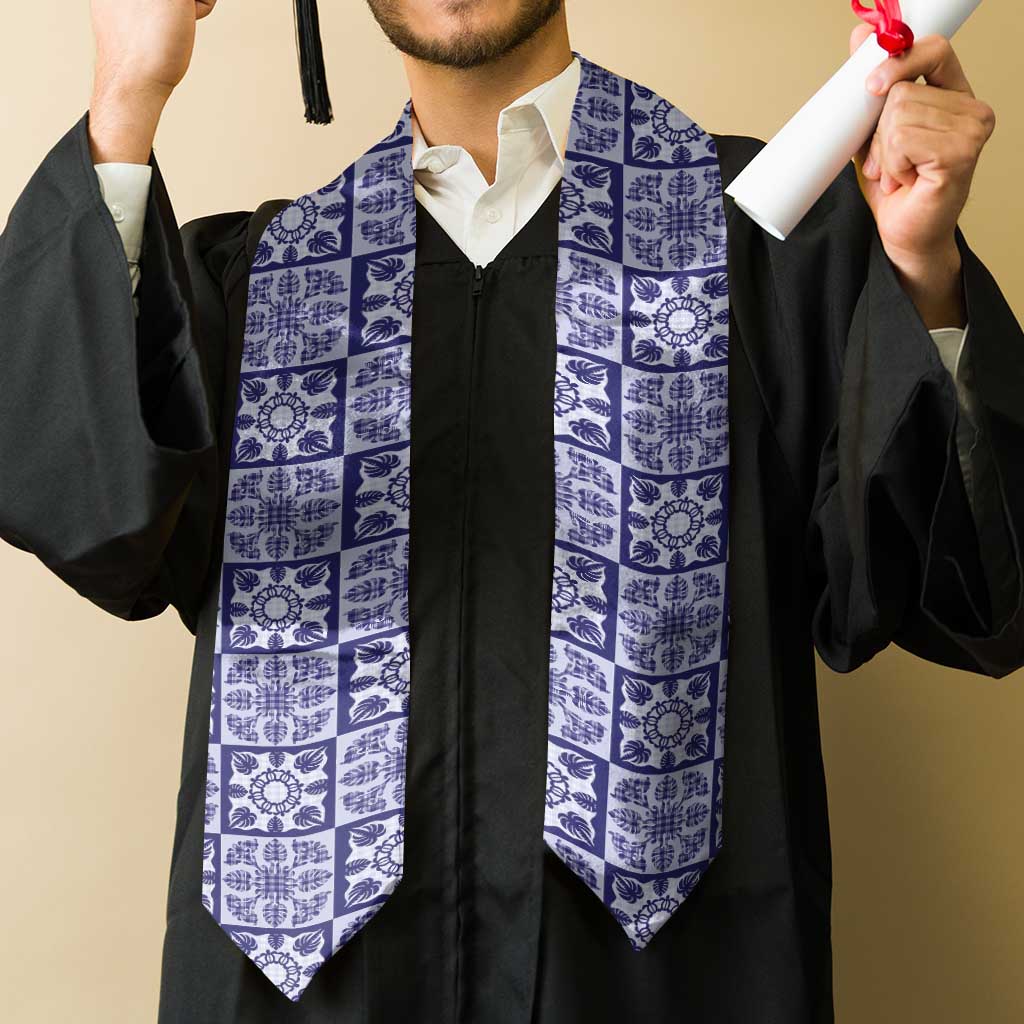 Polu Palaka Quilt Hawaii Graduation Stole Hawaiian Tropical Monstera Sea Turtle LT14