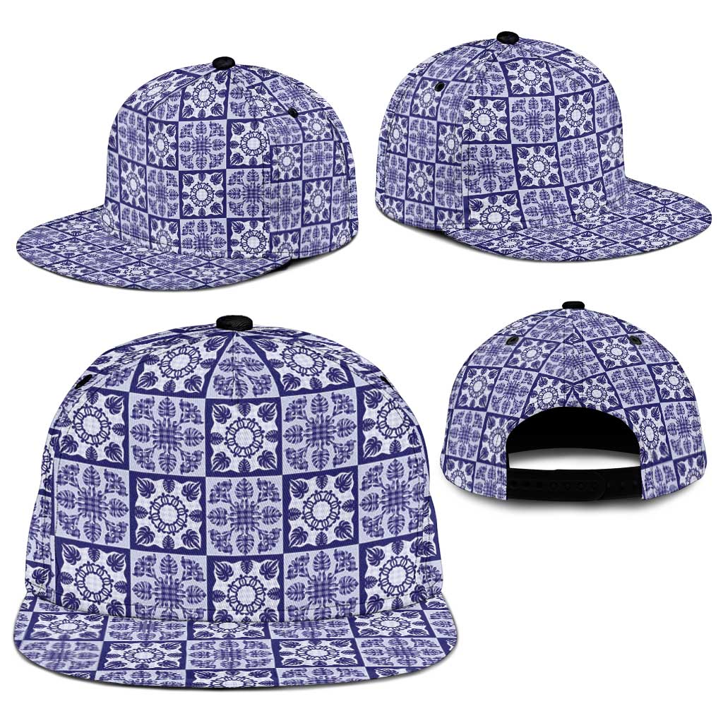 Polu Palaka Quilt Hawaii Snapback Cap Hawaiian Tropical Monstera Sea Turtle LT14 - Polynesian Pride