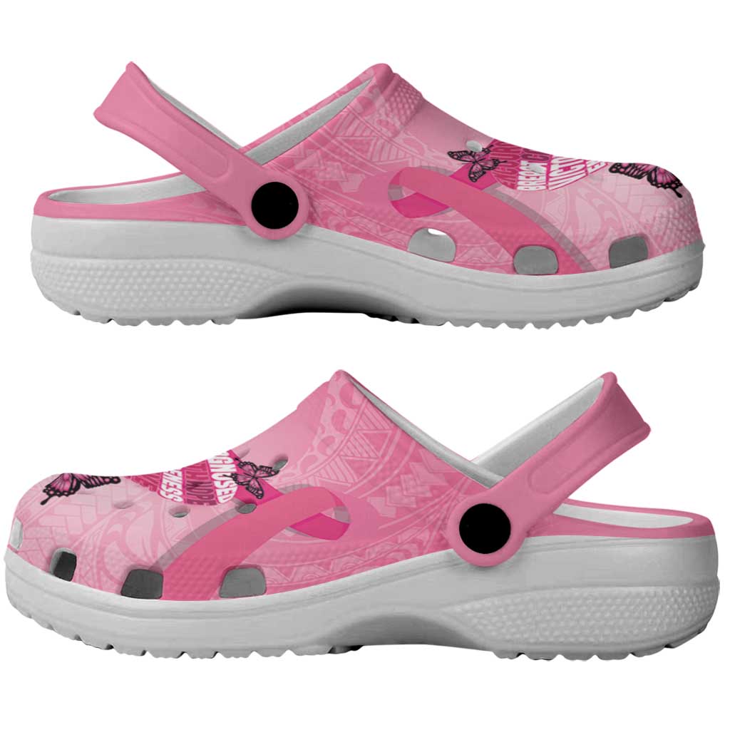 Polynesia Breast Cancer Awareness Month Clogs Shoes Pink Ribbon Mix Butterflies LT14 - Polynesian Pride