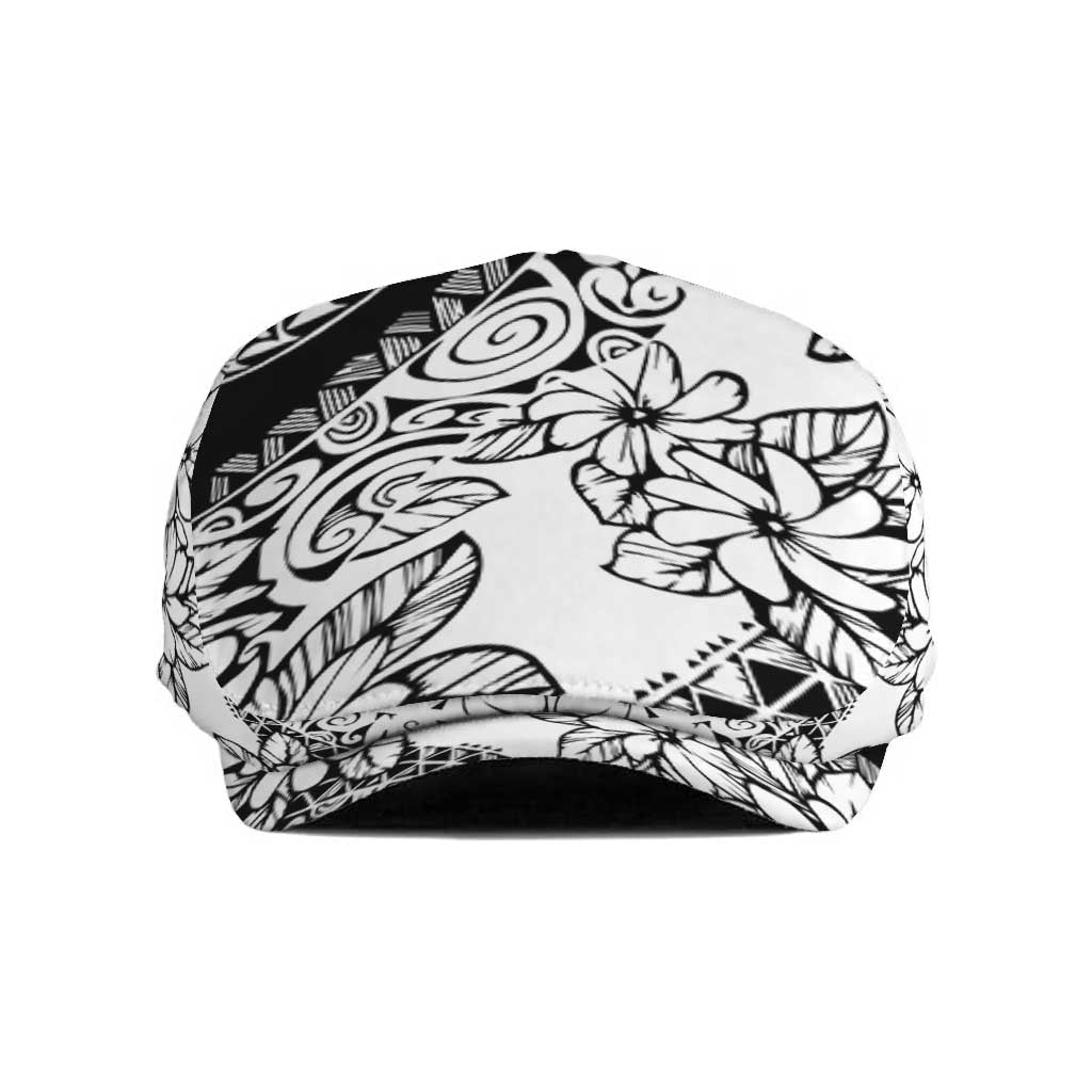 Polynesia Jeff Hat Polynesian Tropical Flowers Black Pastel Vibes - Polynesian Pride