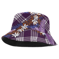 Polynesian Monstera Tiare Floral Bucket Hat Lavender Tropical Plaid LT01 One Size Purple - Polynesian Pride