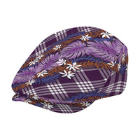Polynesian Monstera Tiare Floral Jeff Hat Lavender Tropical Plaid LT01 - Polynesian Pride