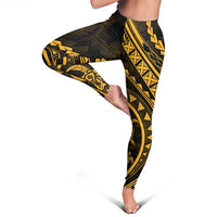 Polynesian Pride Leggings Turtle Hibiscus Luxury Style - Merigold - Polynesian Pride