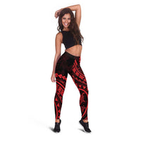 Polynesian Pride Leggings Turtle Hibiscus Luxury Style - Rose - Polynesian Pride