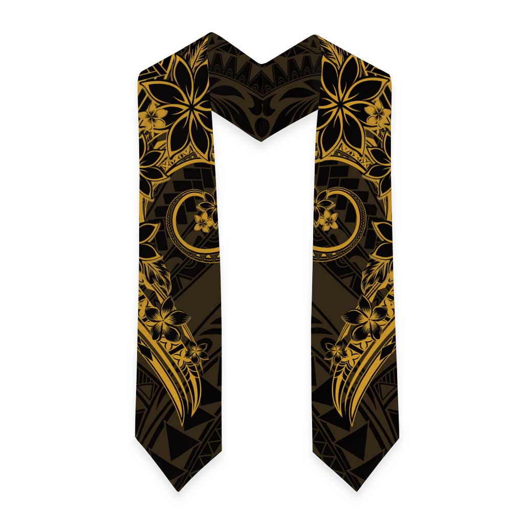 Polynesian Sunset Plumeria Graduation Stole Gold Polynesian Tattoo