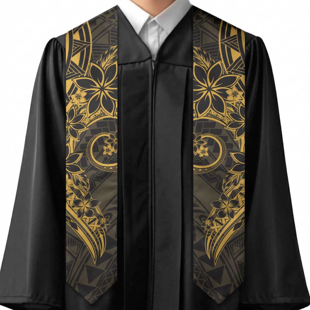 Polynesian Sunset Plumeria Graduation Stole Gold Polynesian Tattoo
