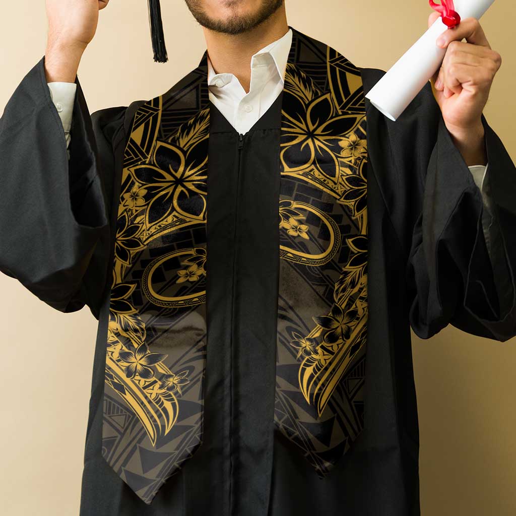 Polynesian Sunset Plumeria Graduation Stole Gold Polynesian Tattoo