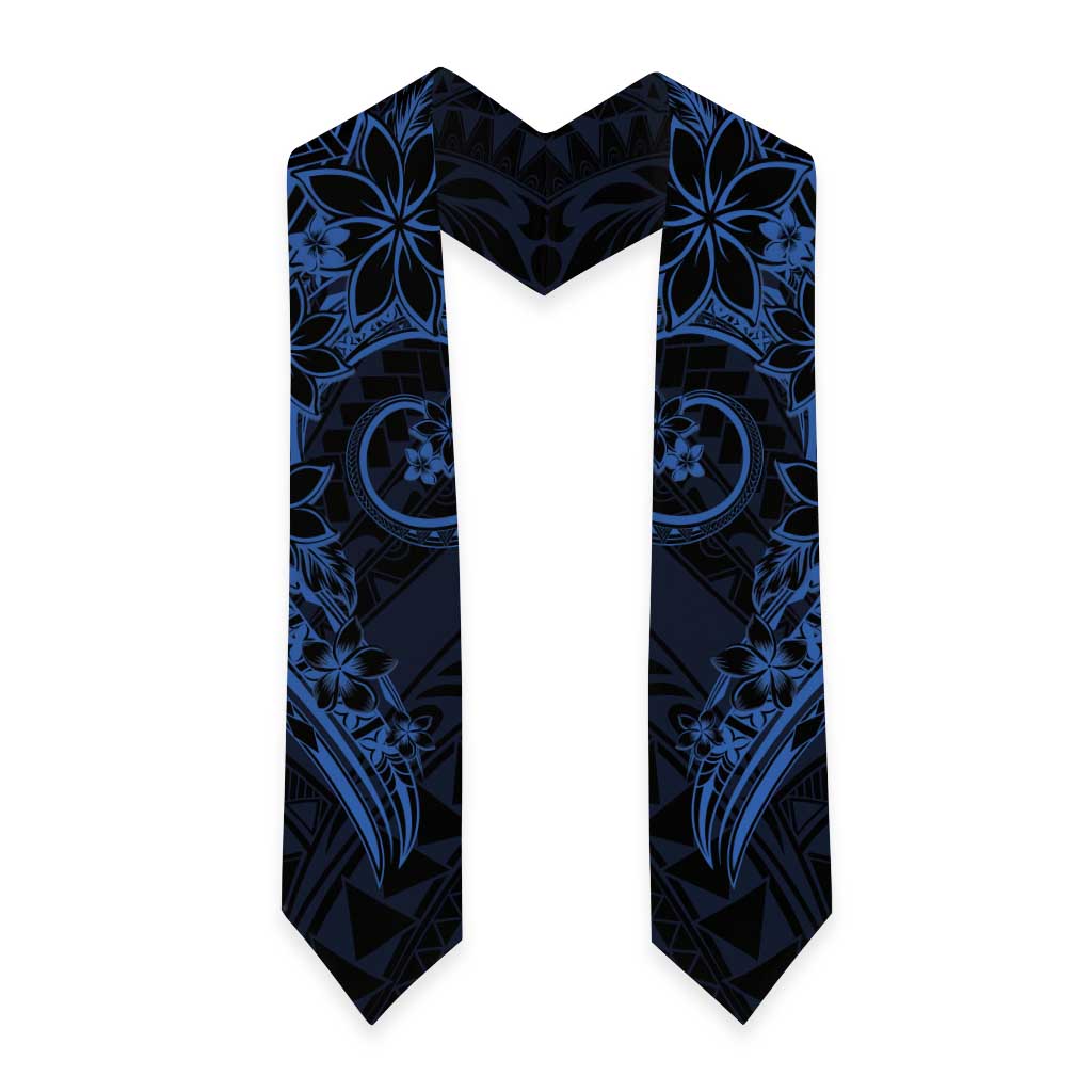 Polynesian Sunset Plumeria Graduation Stole Navy Polynesian Tattoo
