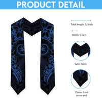 Polynesian Sunset Plumeria Graduation Stole Navy Polynesian Tattoo