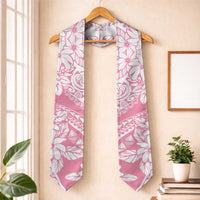 Polynesian Tiare Flower Pink Pastel Graduation Stole