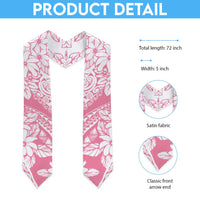 Polynesian Tiare Flower Pink Pastel Graduation Stole