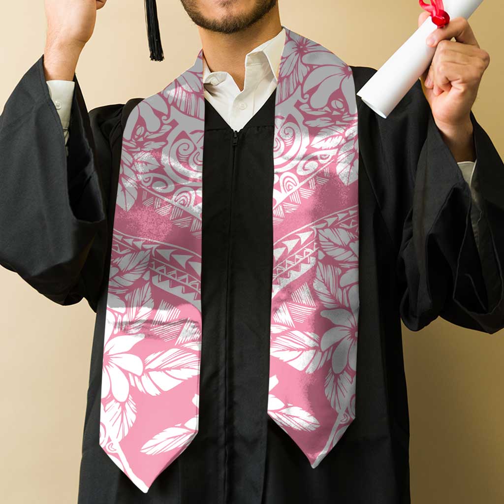 Polynesian Tiare Flower Pink Pastel Graduation Stole