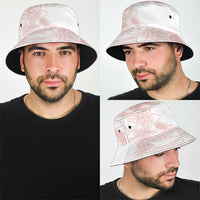Polynesian Tribal Plumeria Lotu Tamaiti Bucket Hat Pastel Blush - Polynesian Pride