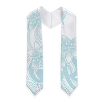 Polynesian Tribal Plumeria Lotu Tamaiti Graduation Stole Pastel Cyan - Polynesian Pride
