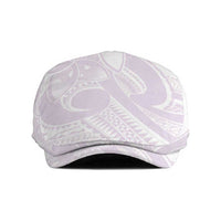 Polynesian Tribal Plumeria Lotu Tamaiti Jeff Hat Pastel Mauve - Polynesian Pride