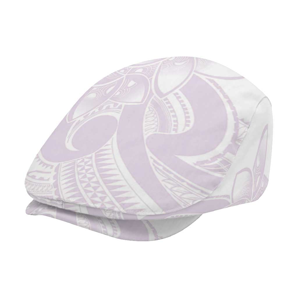 Polynesian Tribal Plumeria Lotu Tamaiti Jeff Hat Pastel Mauve - Polynesian Pride