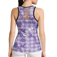 Poni Aloha Hawaii Hollow Tank Top Plumeria Lei With Palaka Motif - Polynesian Pride