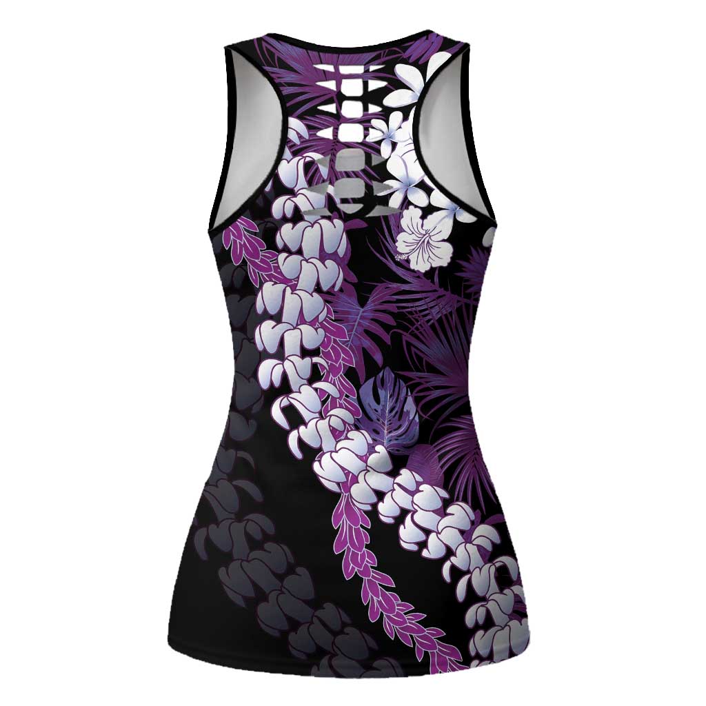 Poni Aloha Hawaii Lei Hollow Tank Top Tropical Flowers Elegant Vibe - Polynesian Pride