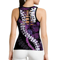 Poni Aloha Hawaii Lei Hollow Tank Top Tropical Flowers Elegant Vibe - Polynesian Pride