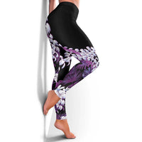 Poni Aloha Hawaii Lei Leggings Tropical Flowers Elegant Vibe - Polynesian Pride