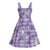 Poni Aloha Hawaii Midi Dress Plumeria Lei With Palaka Motif - Polynesian Pride